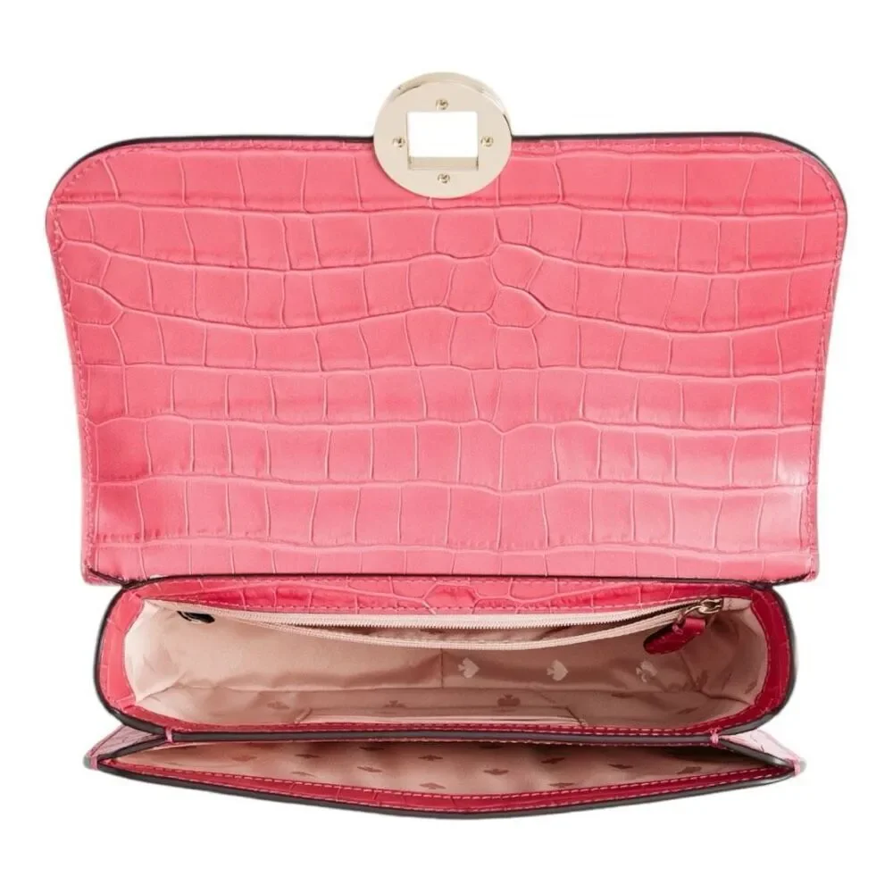 Kate Spade New York croc embossed leather top handle satchel